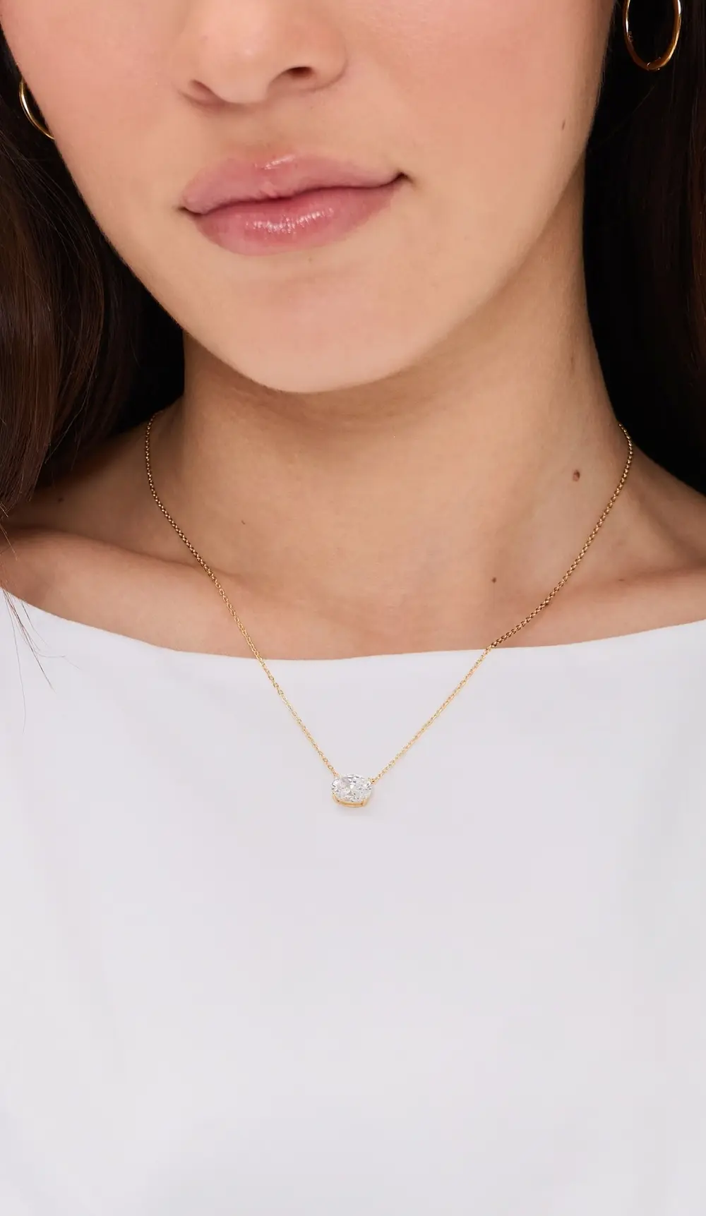 SHASHI Oval East To West Necklace