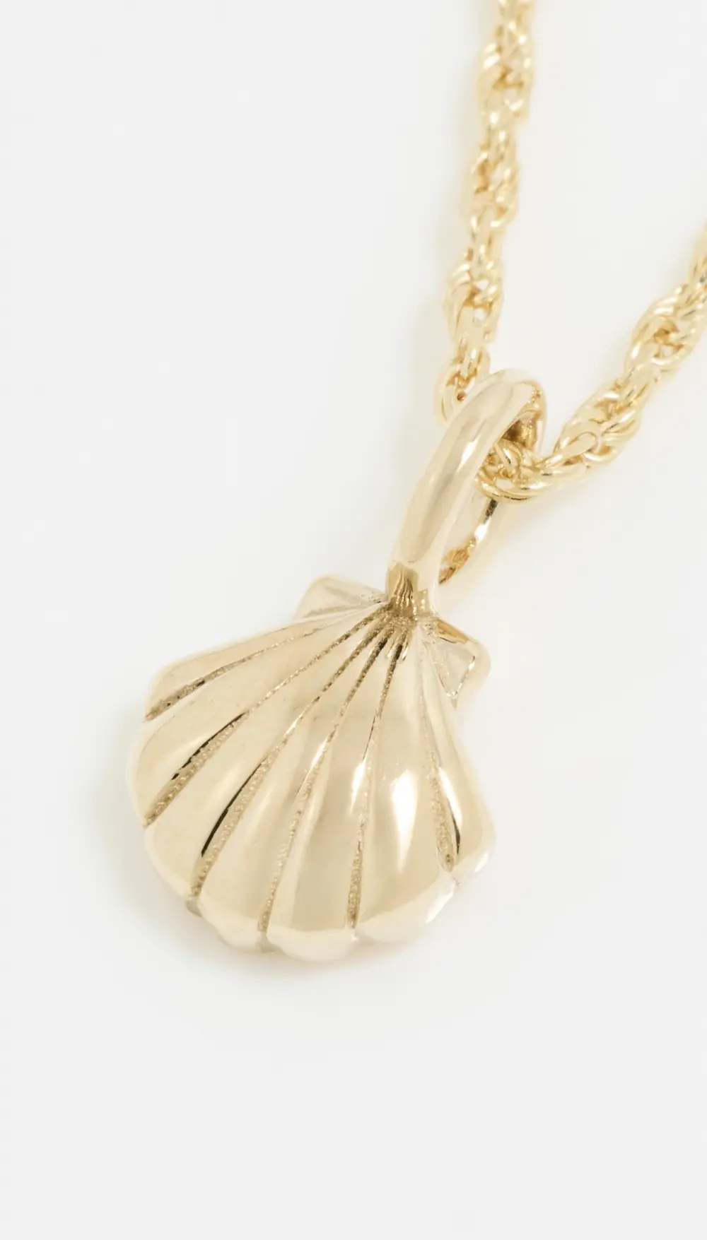 Ariel Gordon Jewelry 14k Petite Scallop Shell Charm Necklace