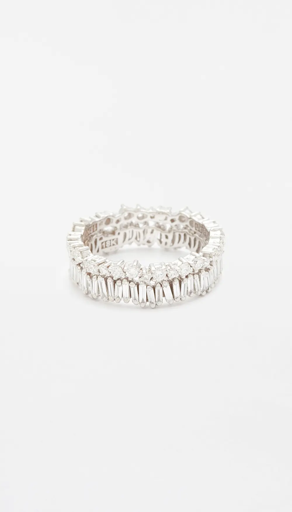 Suzanne Kalan 18k Fireworks Gold Diamond Double Band Ring