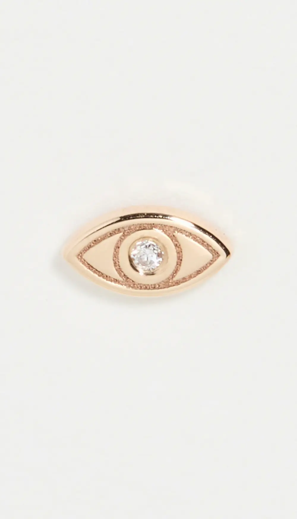 Zoe Chicco 14k Single Itty Bitty Diamond Evil Eye Stud Earring