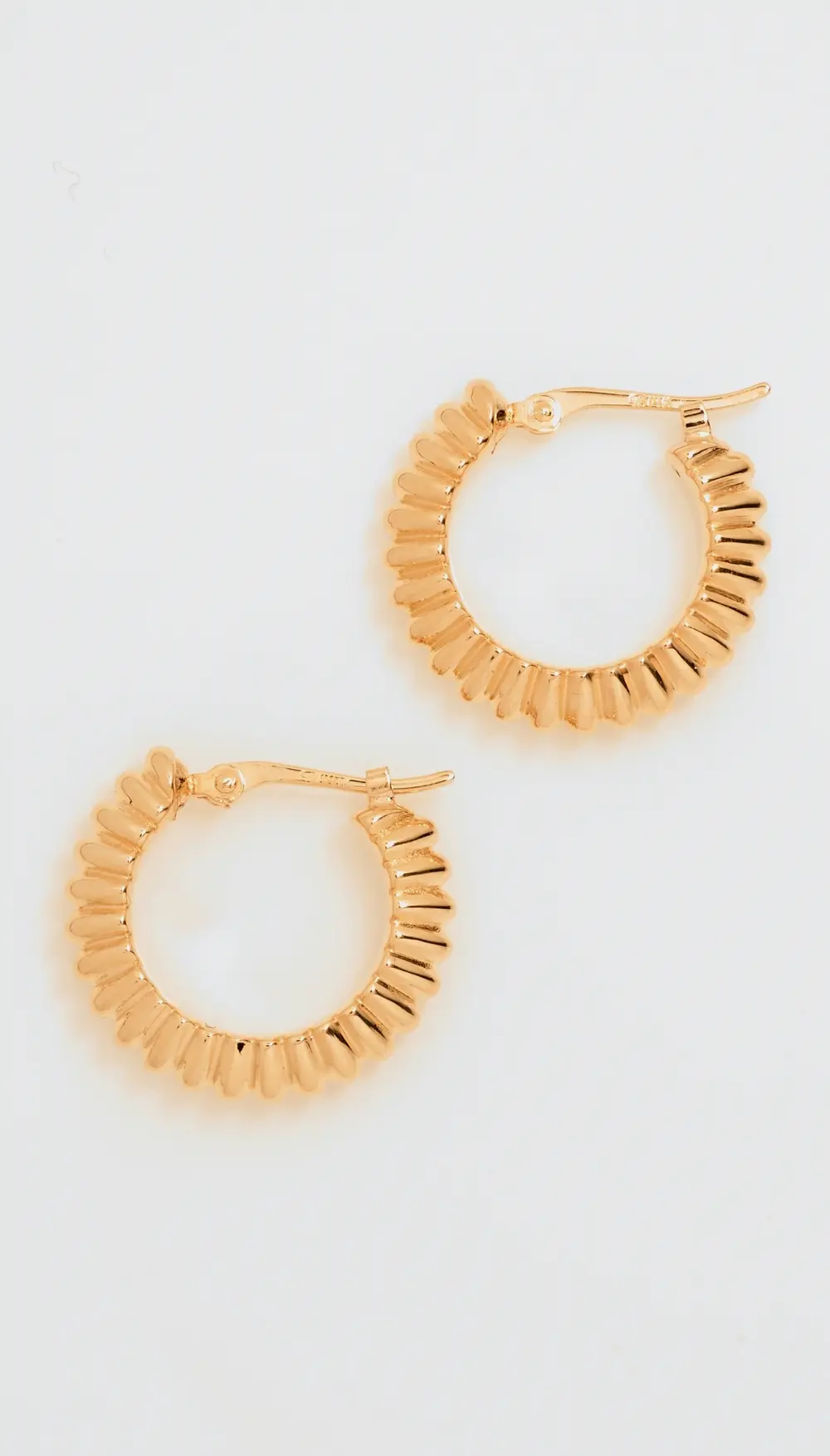 Ariel Gordon Jewelry Ridged Knife Edge Helium Hoops