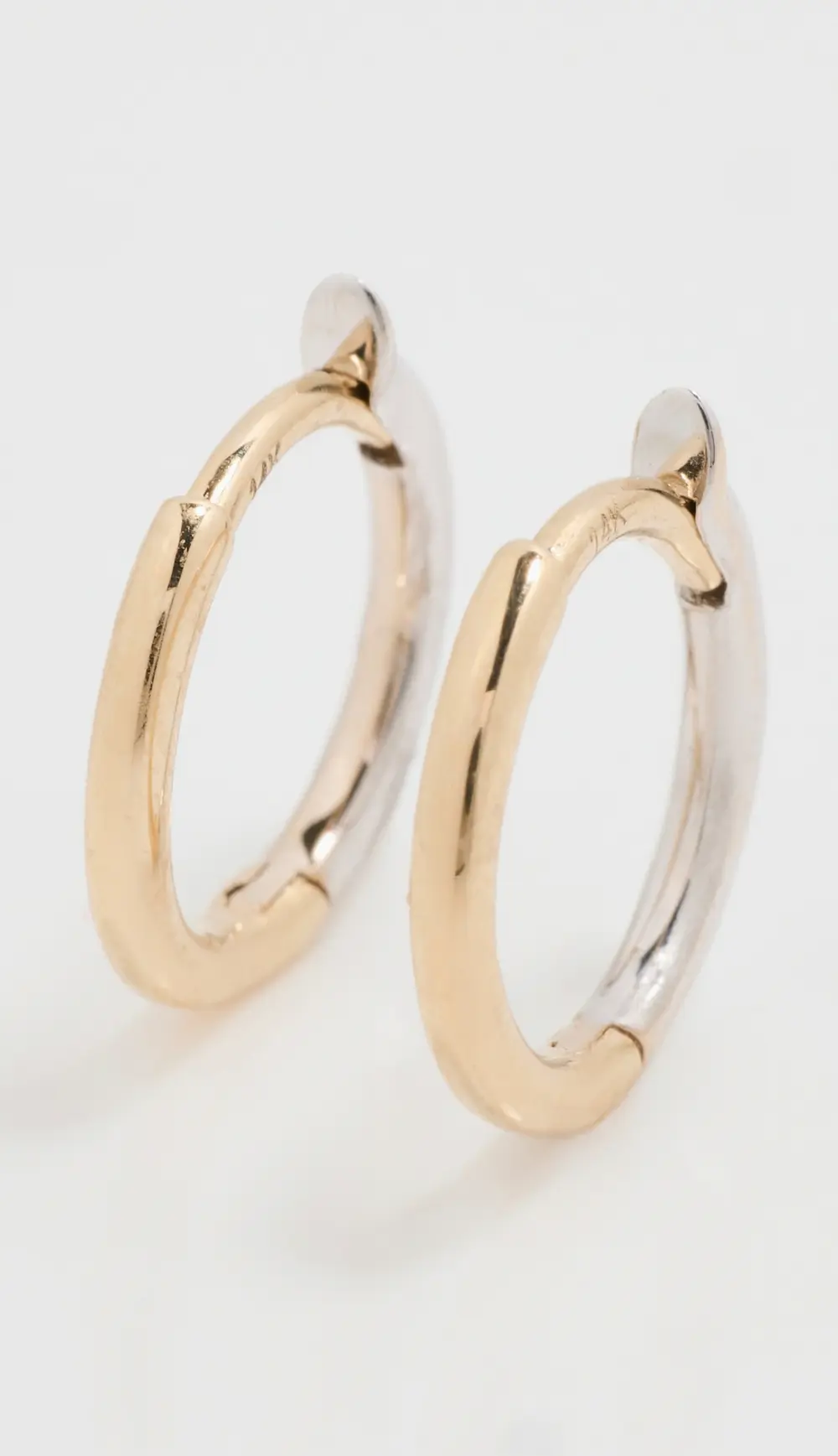 Zoe Chicco 14k Gold 2 Tone Reversible Huggies