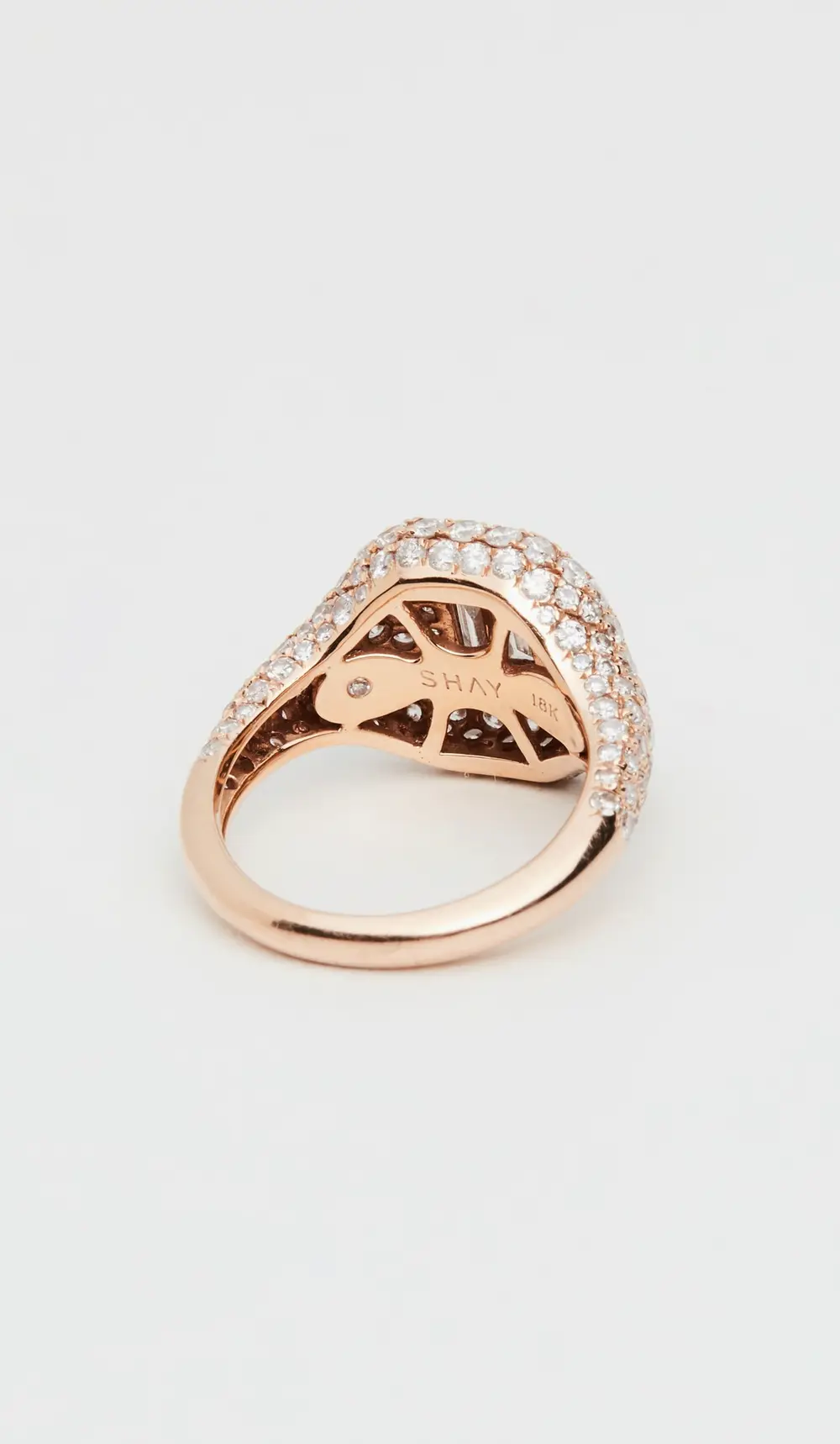 SHAY 18k Essential Pave Pinky Ring