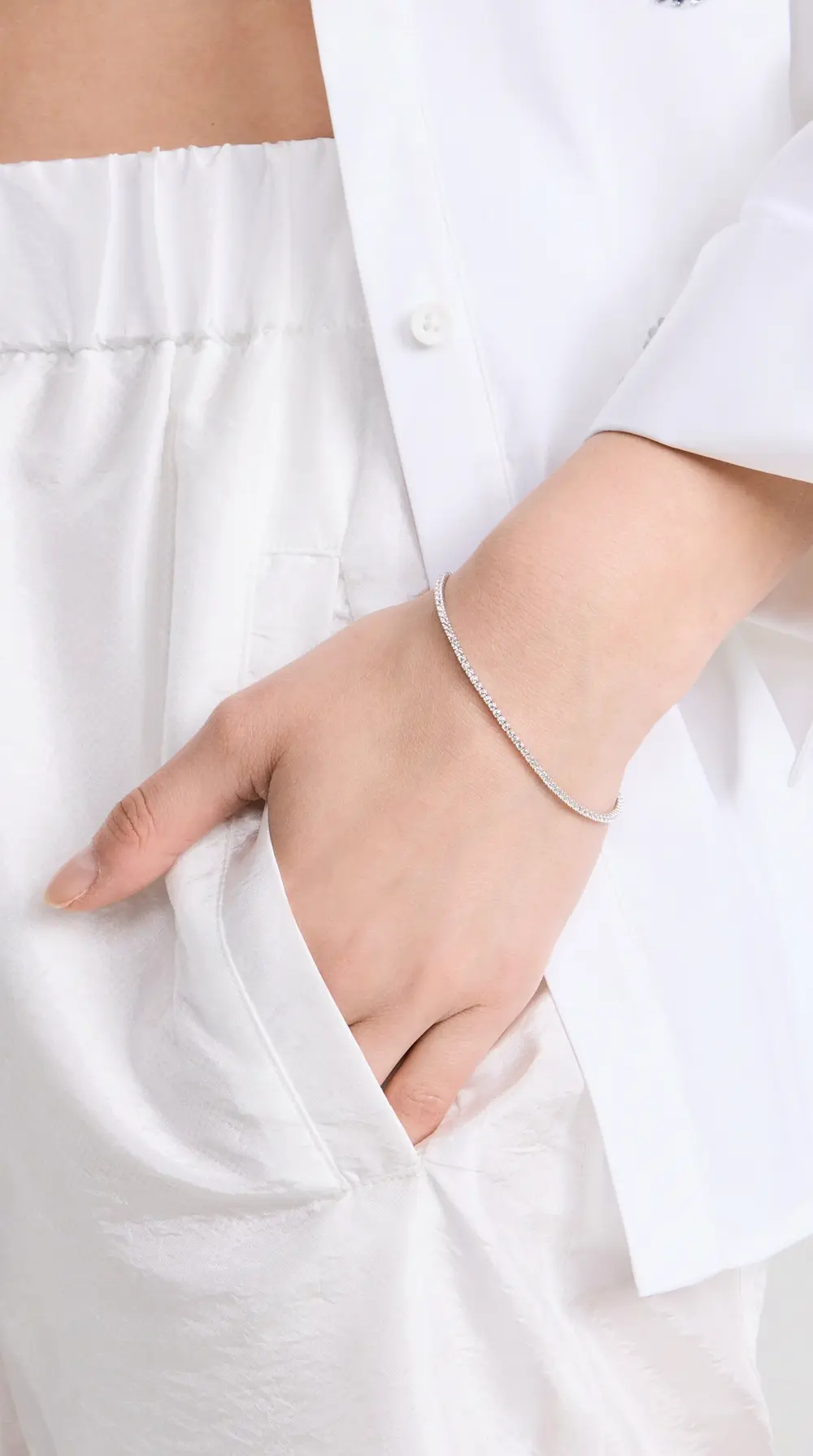 By Adina Eden Classic Thin Tennis Bracelet