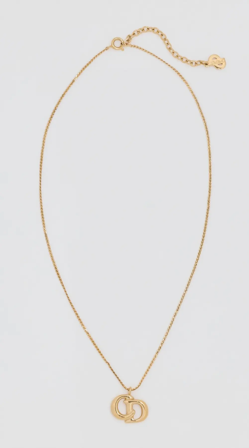 What Goes Around Comes Around Dior Gold CD Necklace