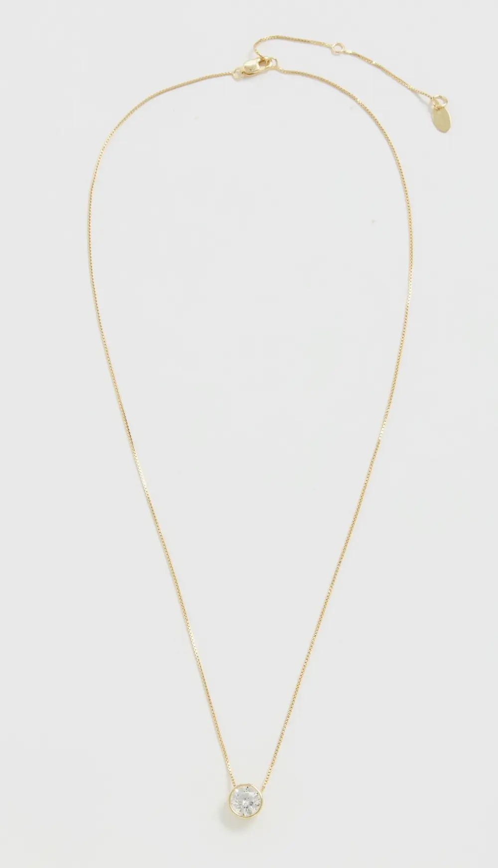 SHASHI Solitaire Bezel Moissanite Necklace