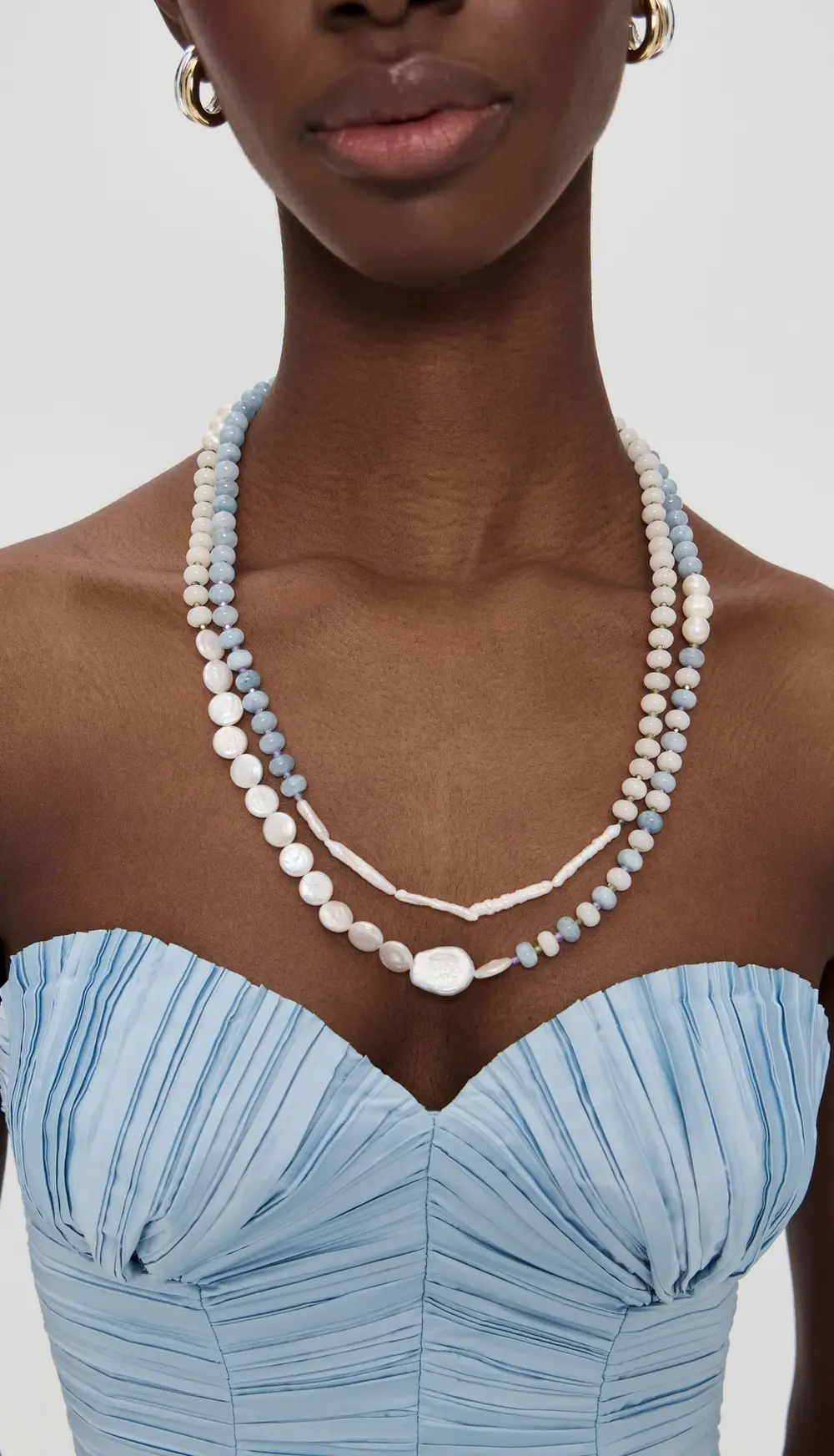 MAYAMAR Blue Beaded Wrap Necklace