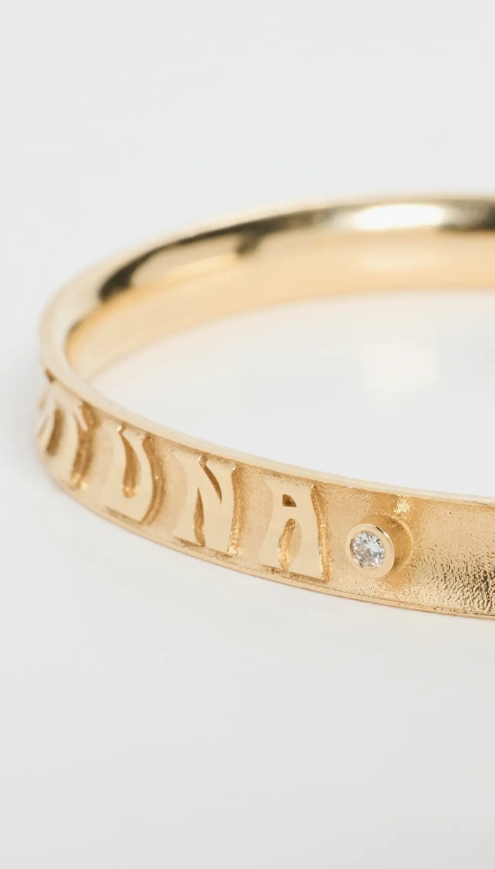 Marlo Laz 14k Slim Fortuna Cuff 2 Diamonds