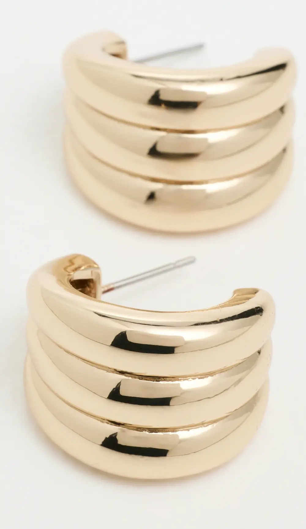 Ettika Tripple Ribbed Hoops