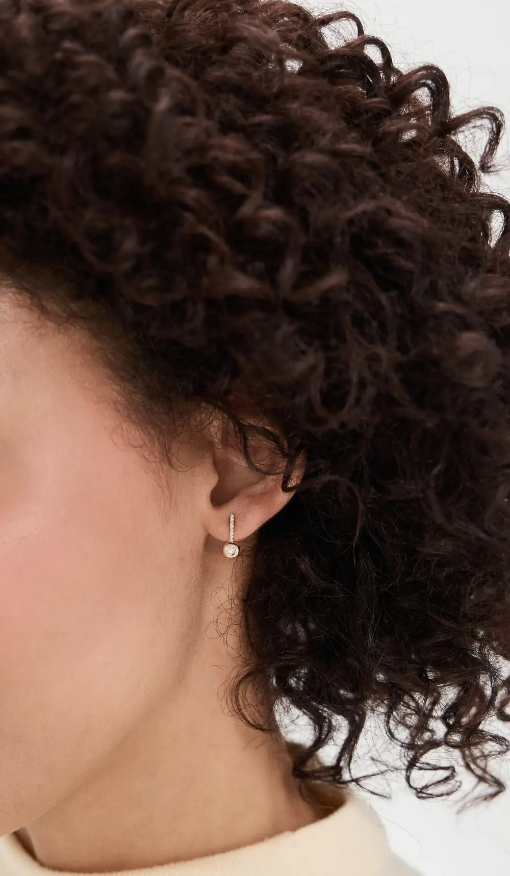 EF Collection 14k Diamond Pillow Bar Stud Earrings