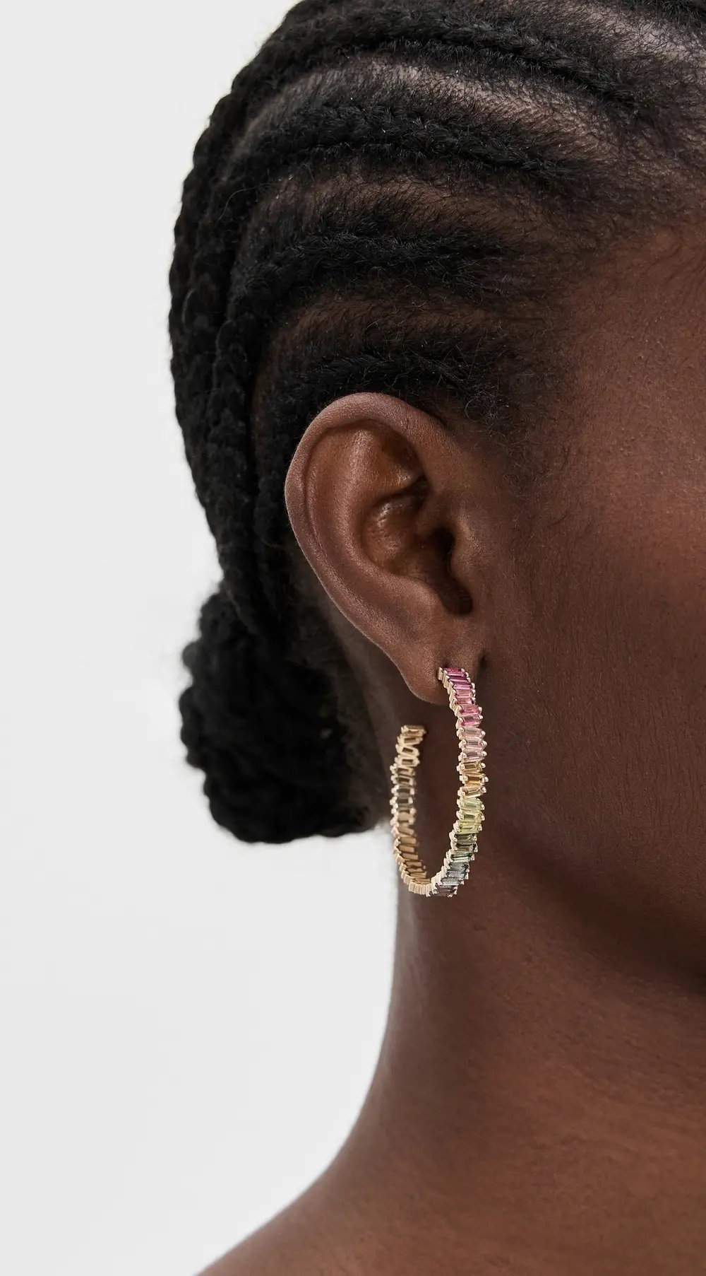 Kalan by Suzanne Kalan 14k Amalfi Horizontal Rainbow Milli Hoops