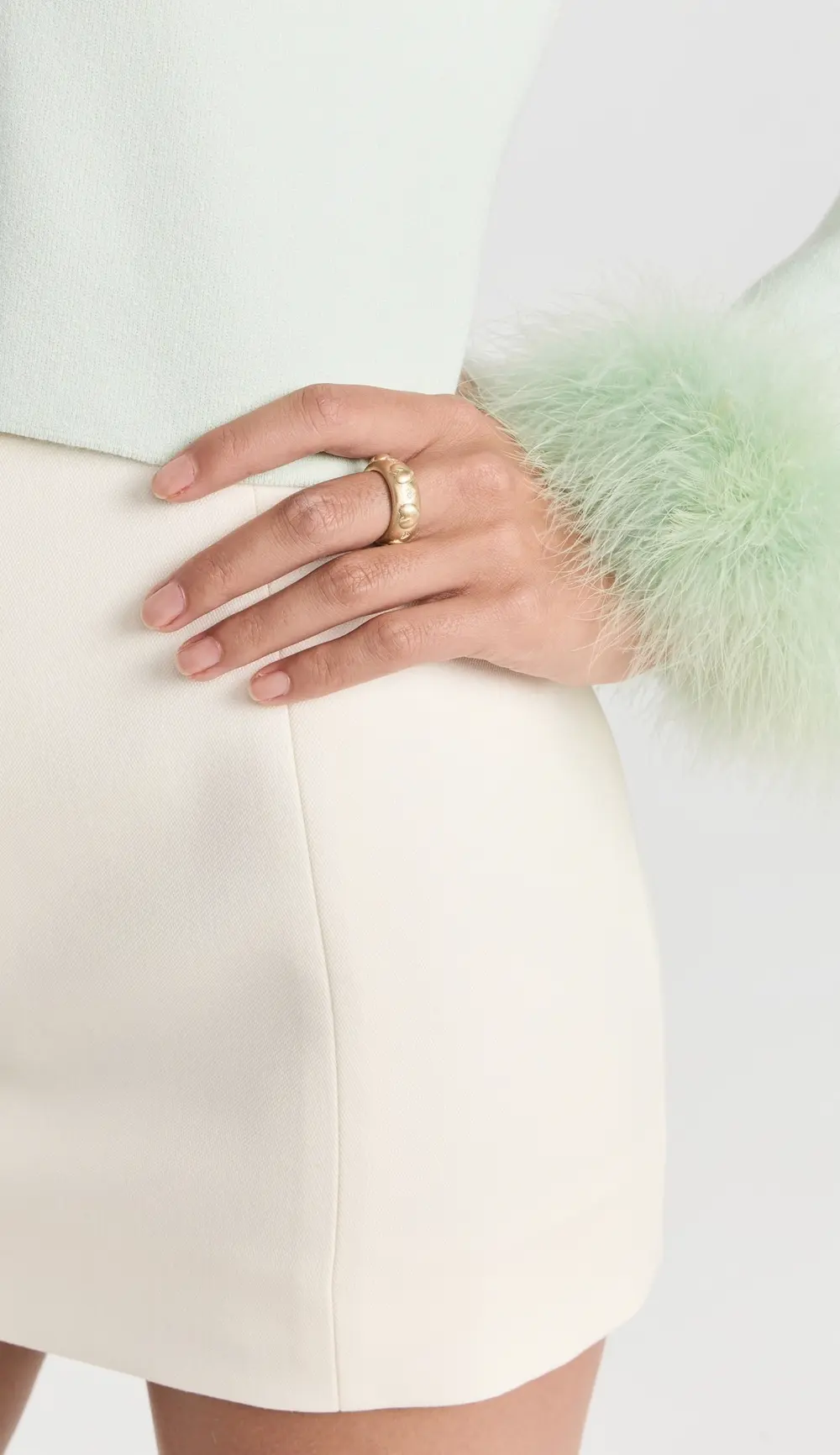 Lauren Rubinski 14k Yellow Gold & White Diamond Ring