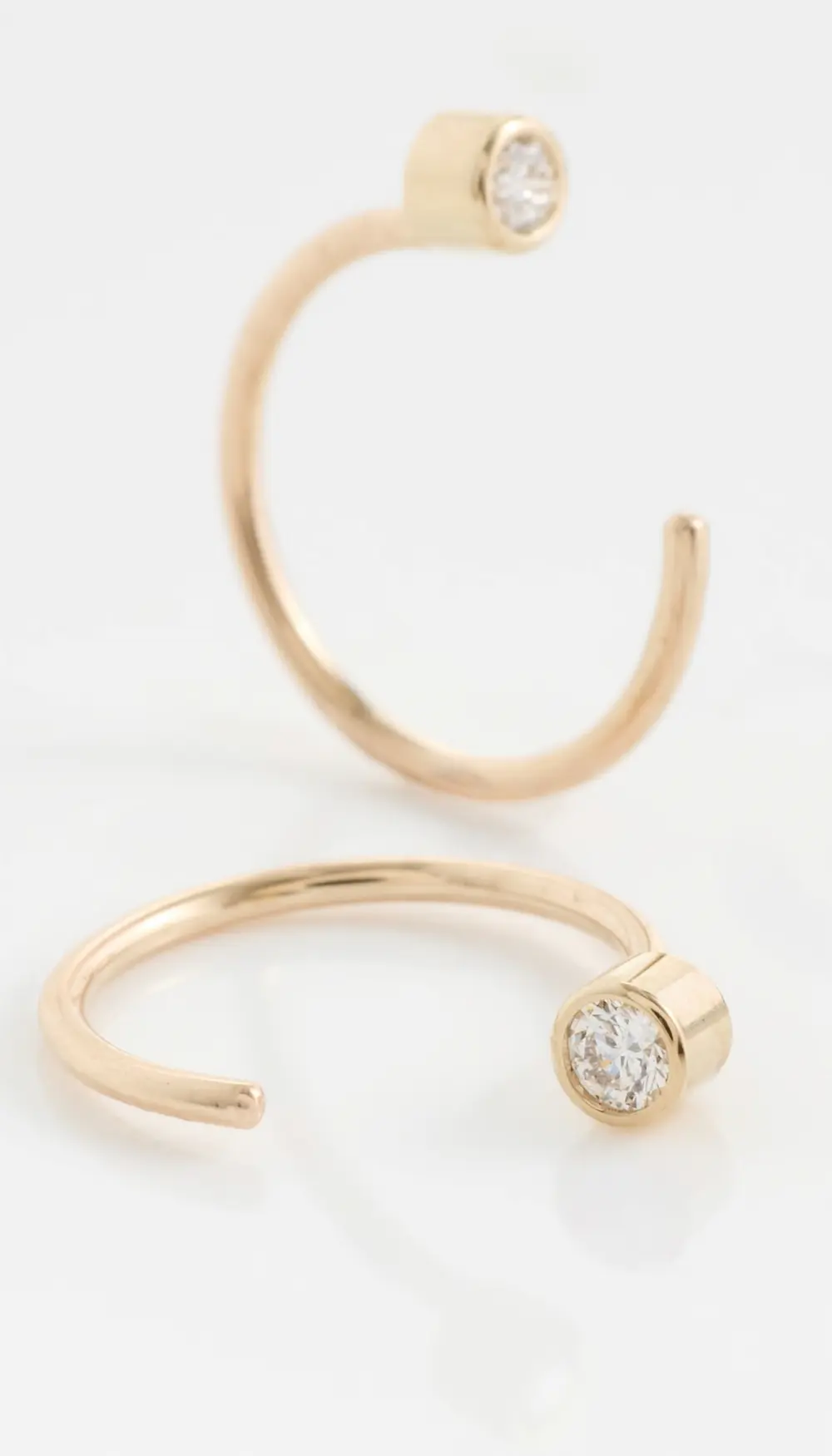 Zoe Chicco 14k Gold Diamond Huggie Hoop Earrings