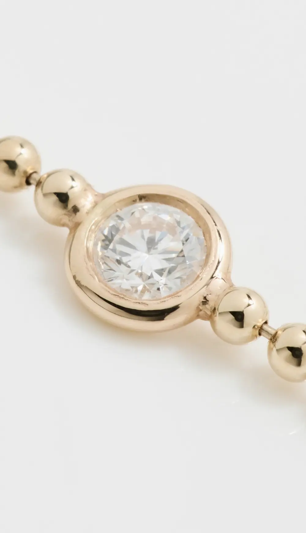 Zoe Chicco 14k Gold Floating Diamond Bead Chain Bracelet