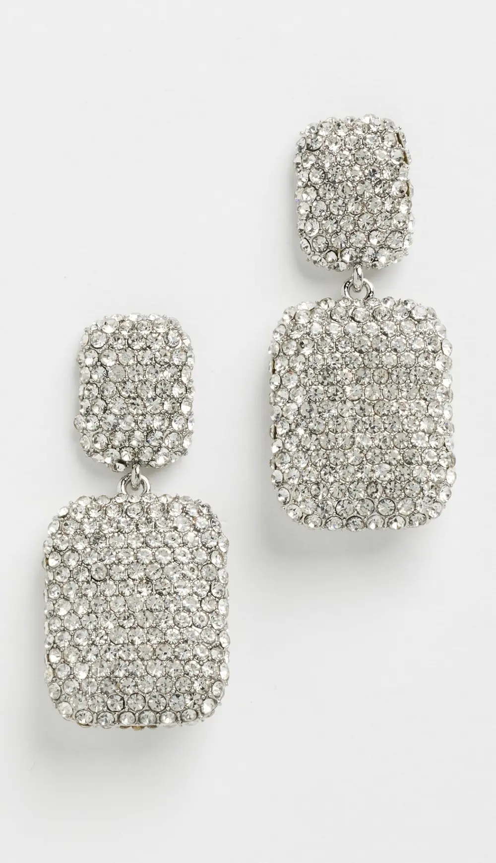 BaubleBar Silver Pave Holiday Earrings