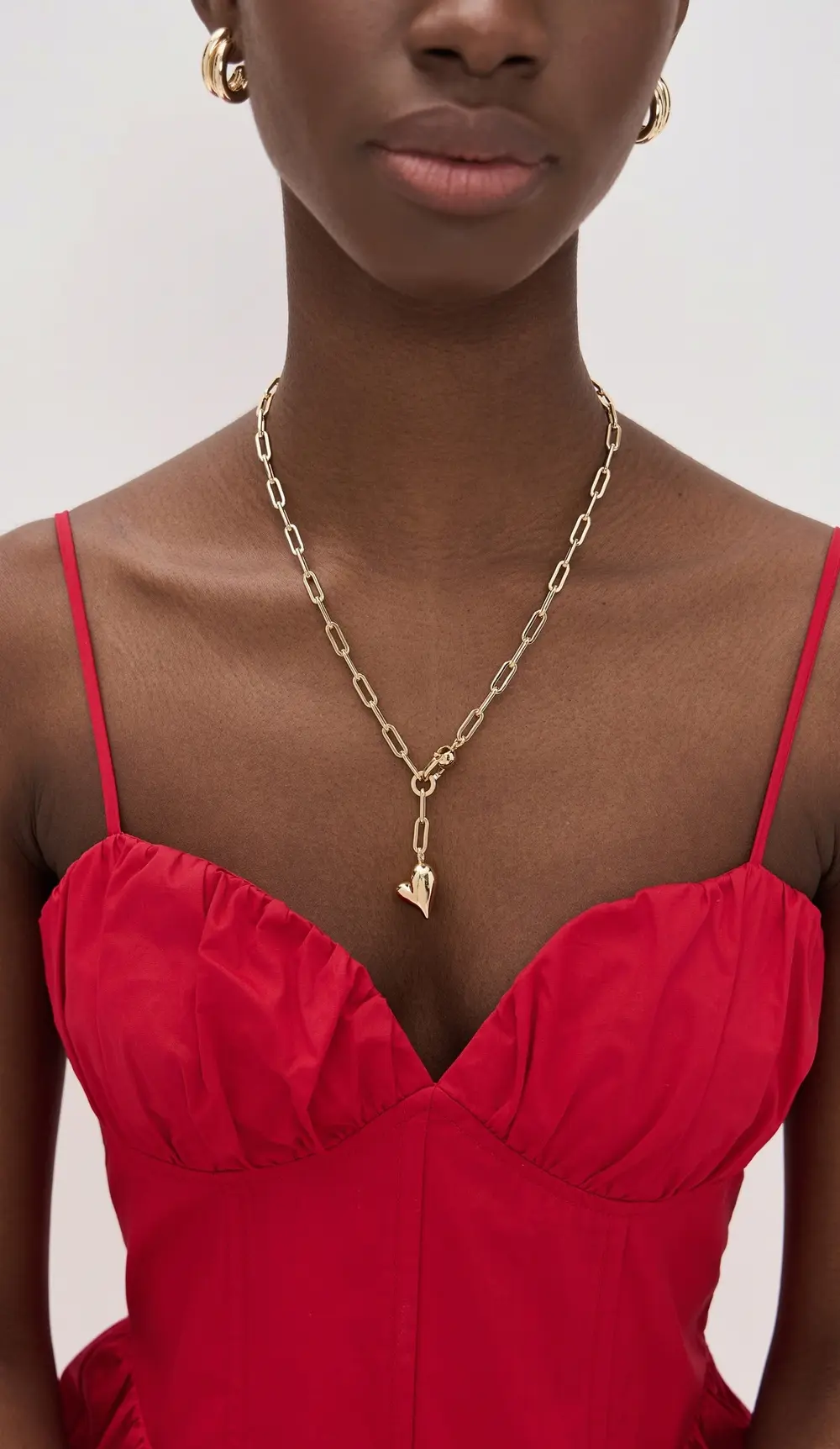 JENNY BIRD Puffy Heart Chain Necklace