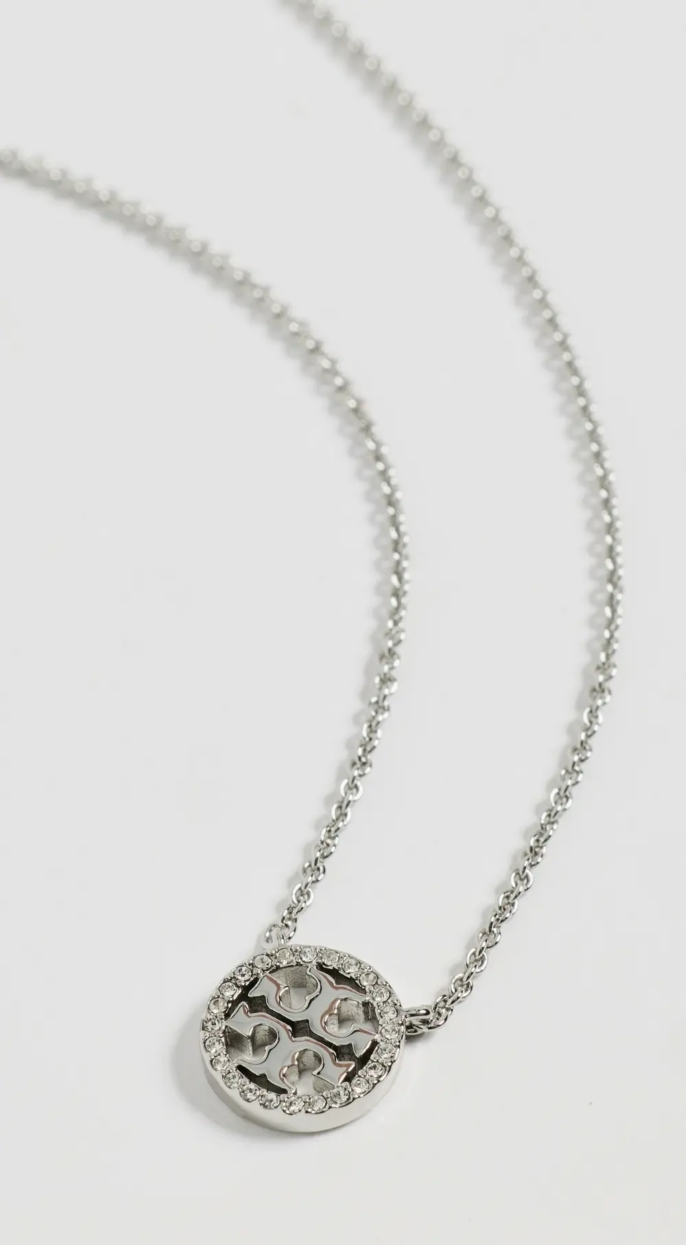 Tory Burch Icon Pavé Pendant Necklace