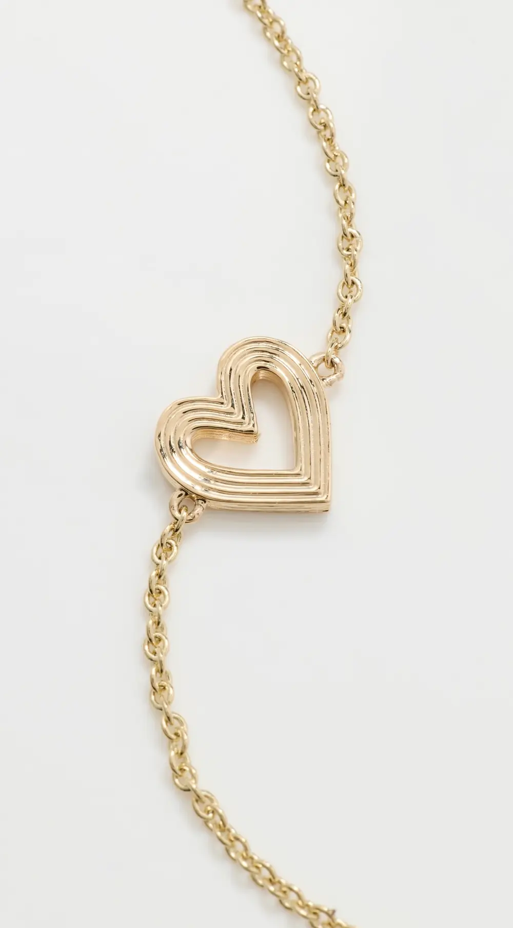 Sydney Evan 14k Fluted Heart Bracelet