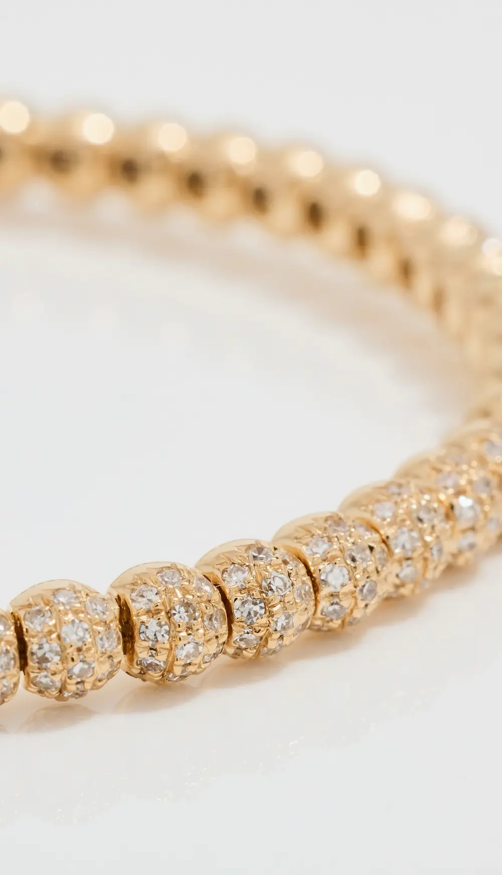 SHAY 18k Pave Diamond Ball Bracelet