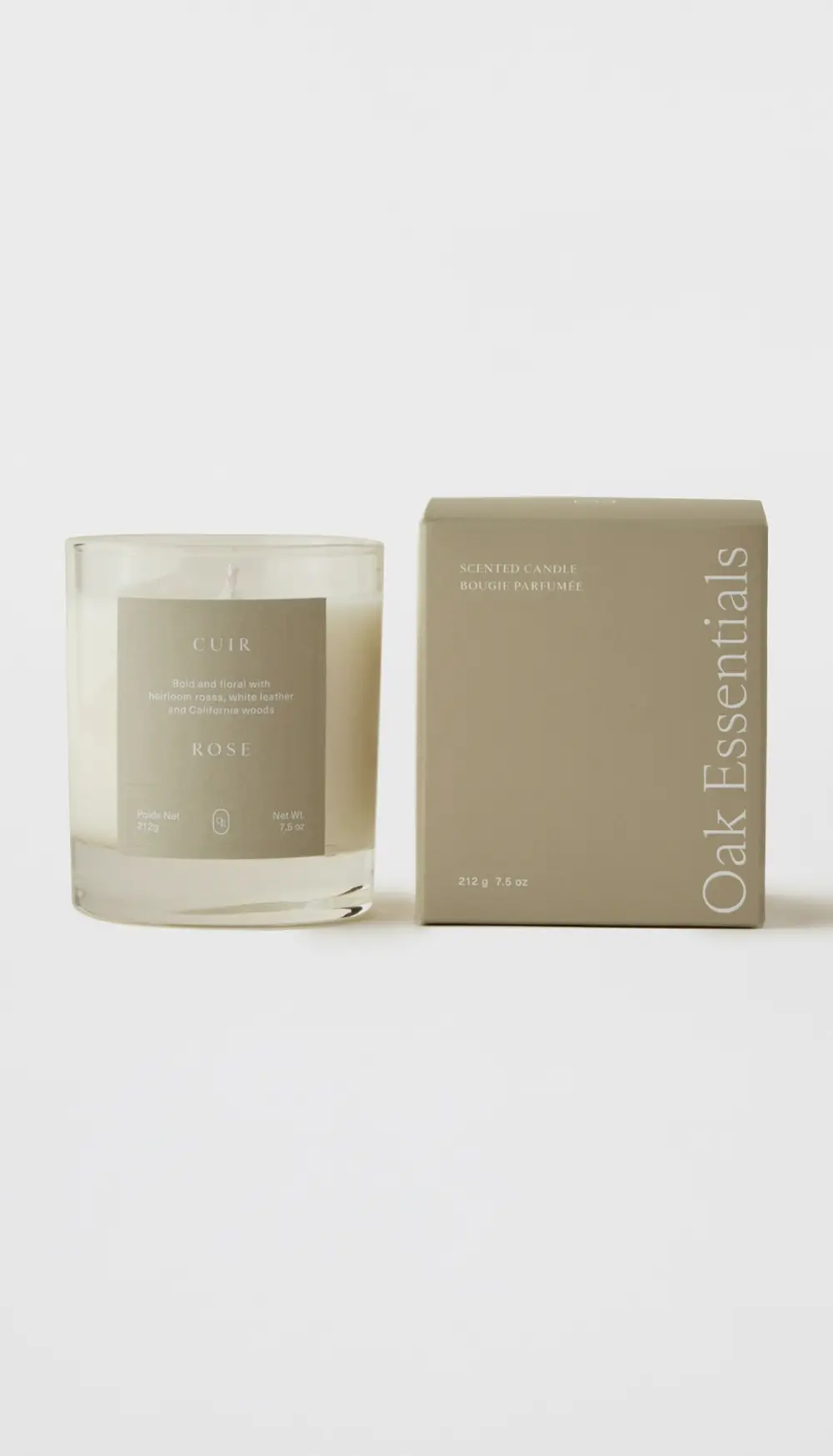 Oak Essentials Cuir Rose Candle