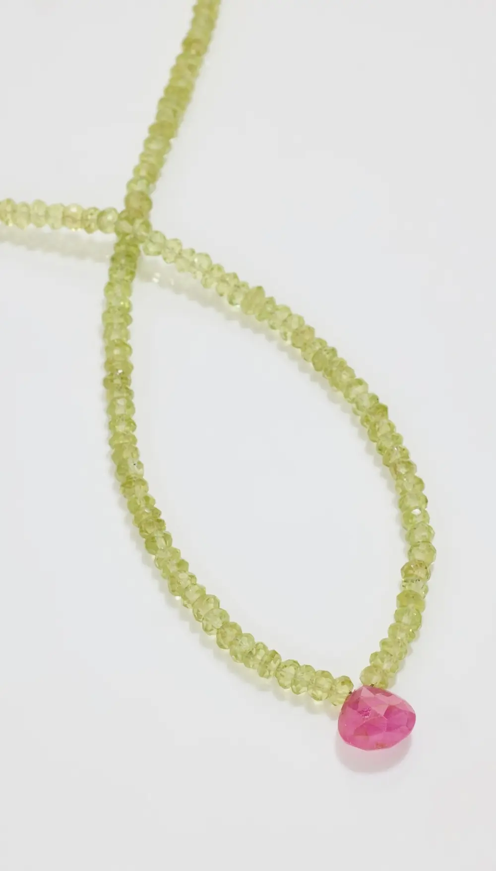 JIA JIA 14k Peridot Ruby Teardrop Necklace