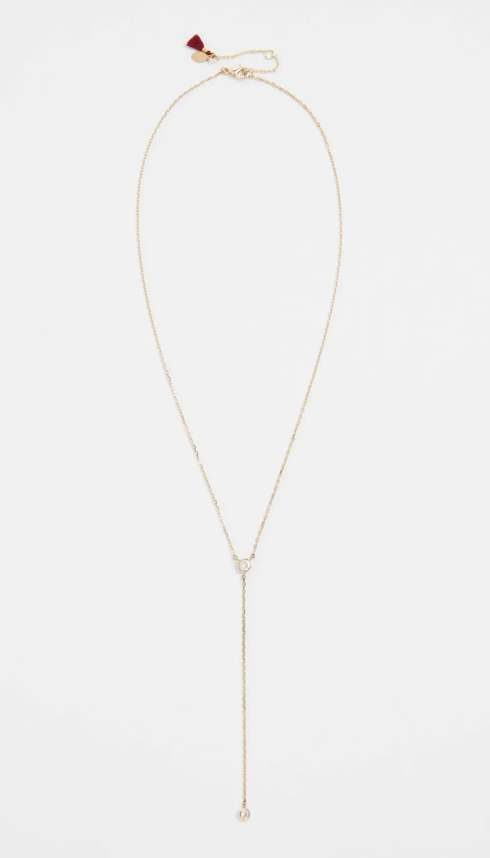 SHASHI Solitaire Lariat Necklace