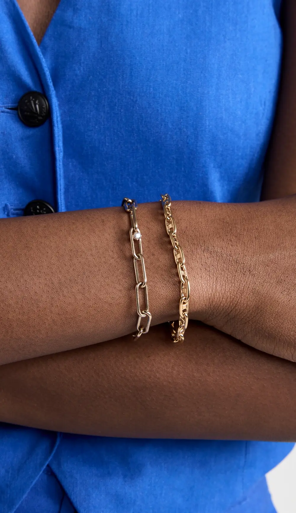 Zoe Chicco 14k Prong Diamonds Heavy Chain Bracelet