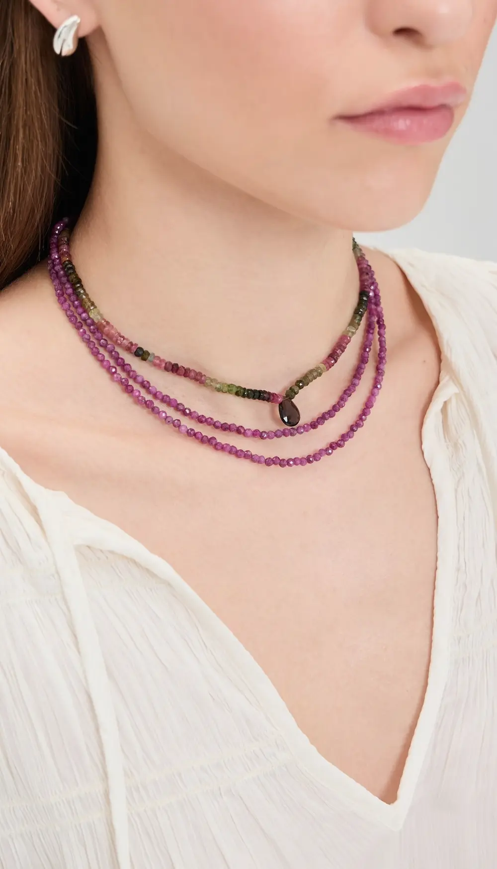 JIA JIA 14k Tourmaline Quartz Teardrop Necklace