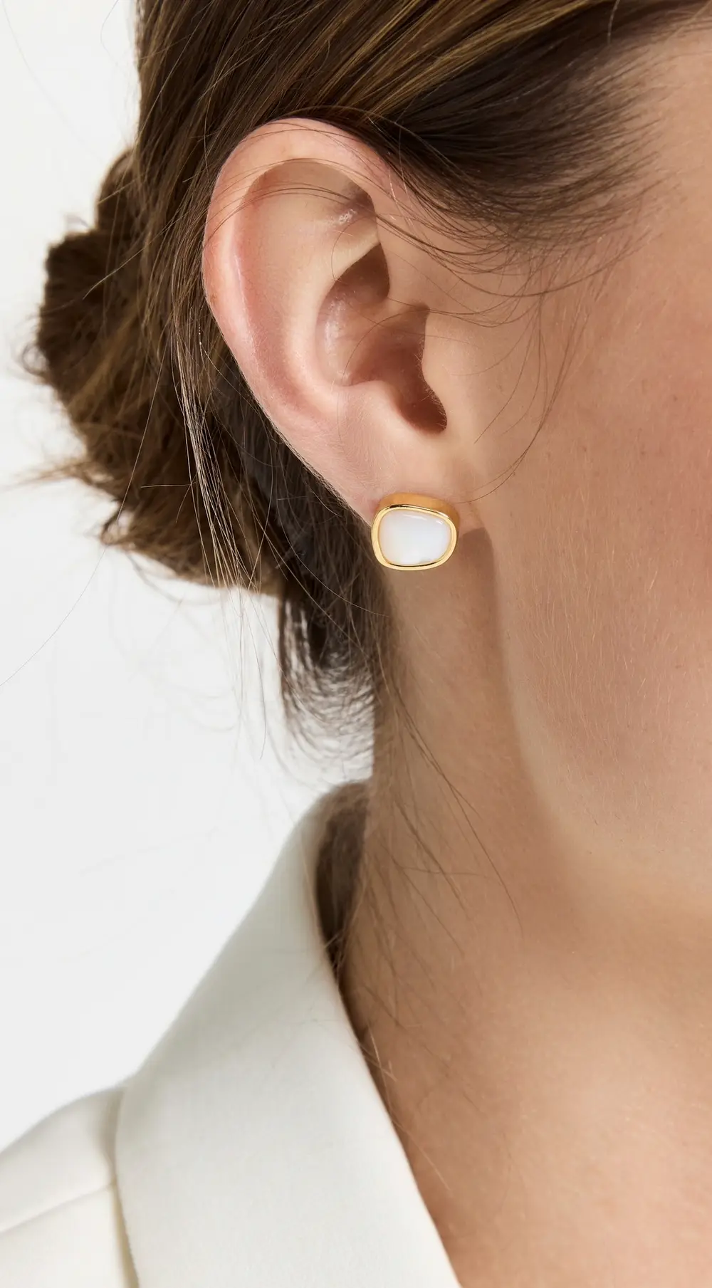 Lizzie Fortunato Bay Studs in Mother-of-Pearl