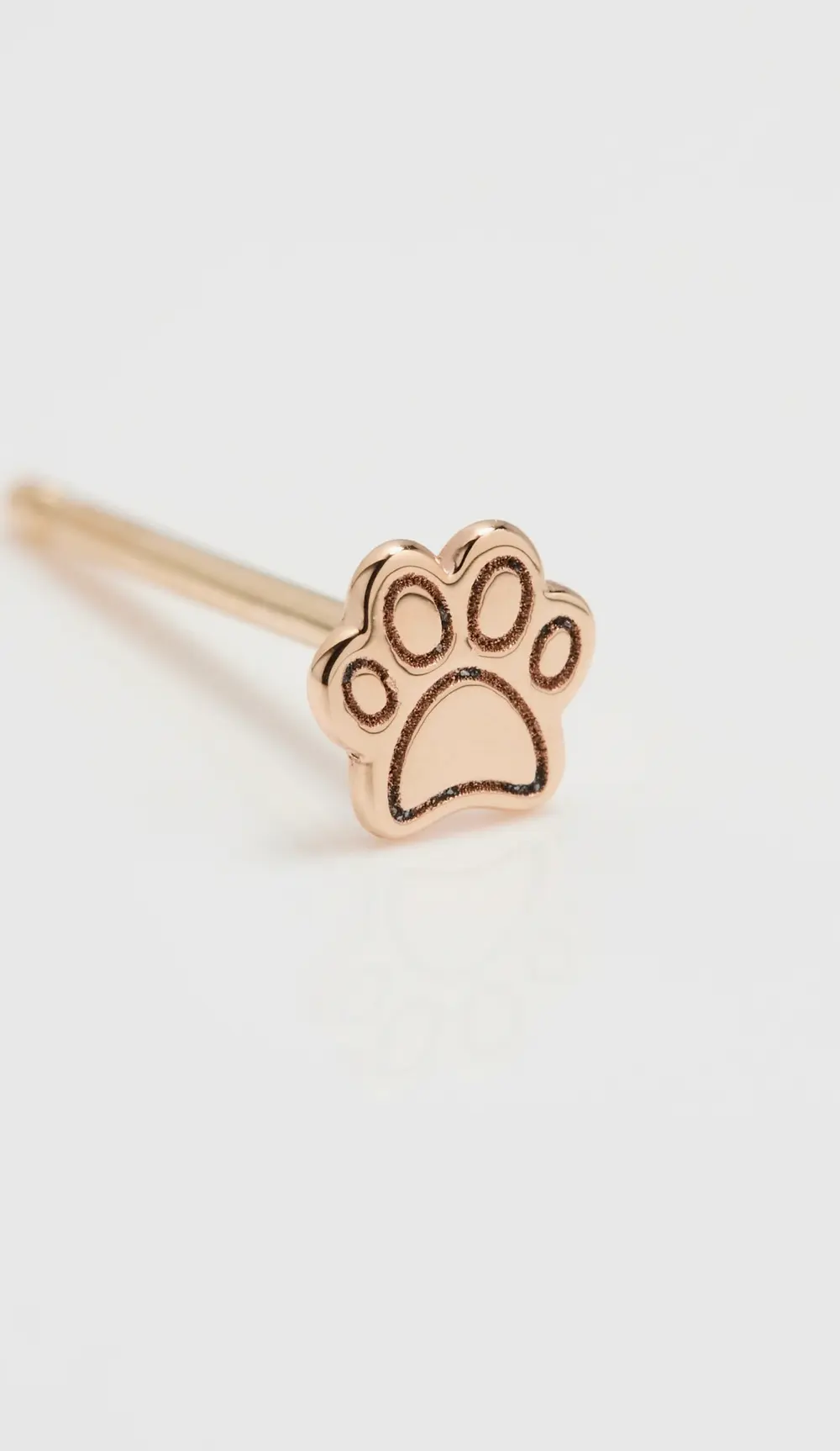 Zoe Chicco 14k Single Itty Bitty Dog Paw Stud Earring