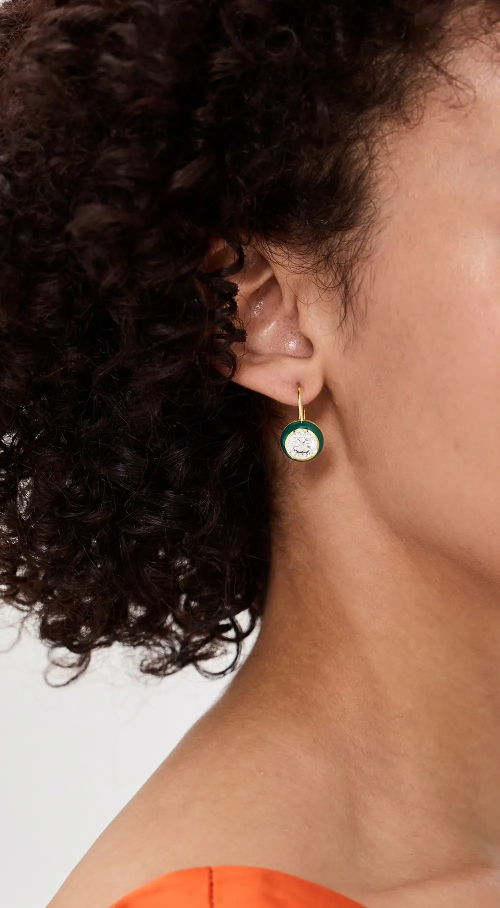 HART Enamel Bezel Drop Earrings