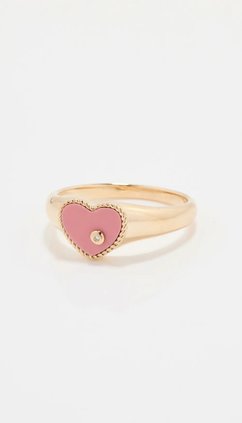 Yvonne Leon Baby Chevaliere Coeur Rose Ring