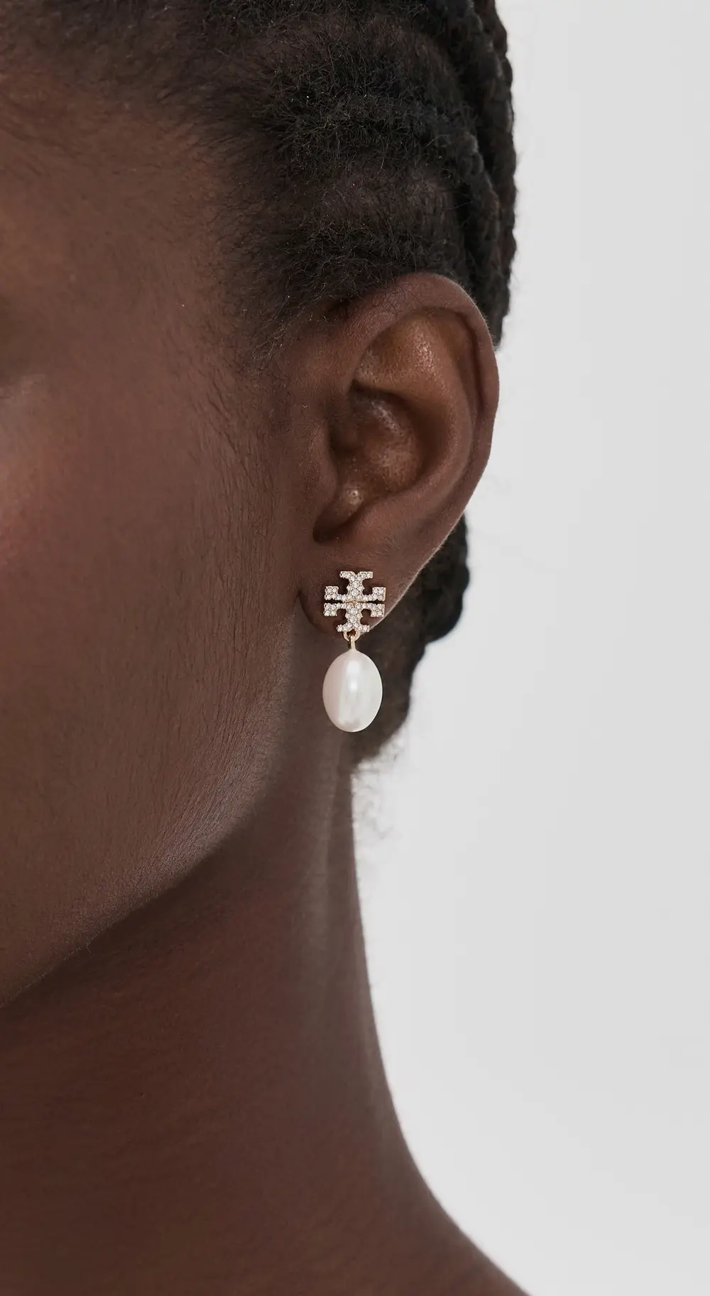 Tory Burch Moondance Pearl and Pavé Drop Earrings