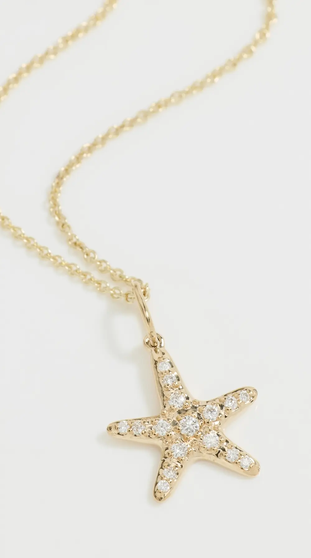 Sydney Evan 14k Small Starfish Charm Necklace