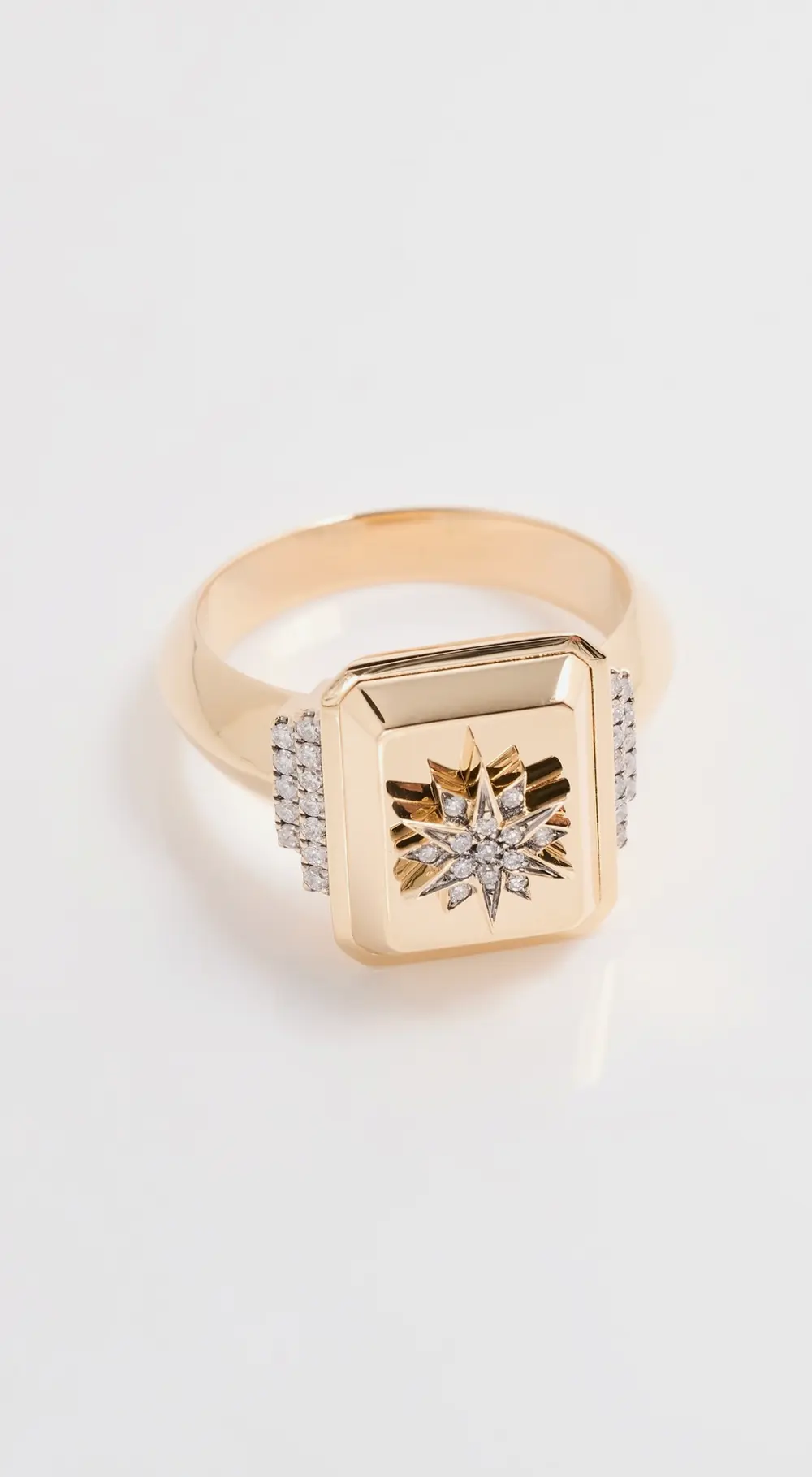 Sorellina Victorian Star Gold Signet Ring