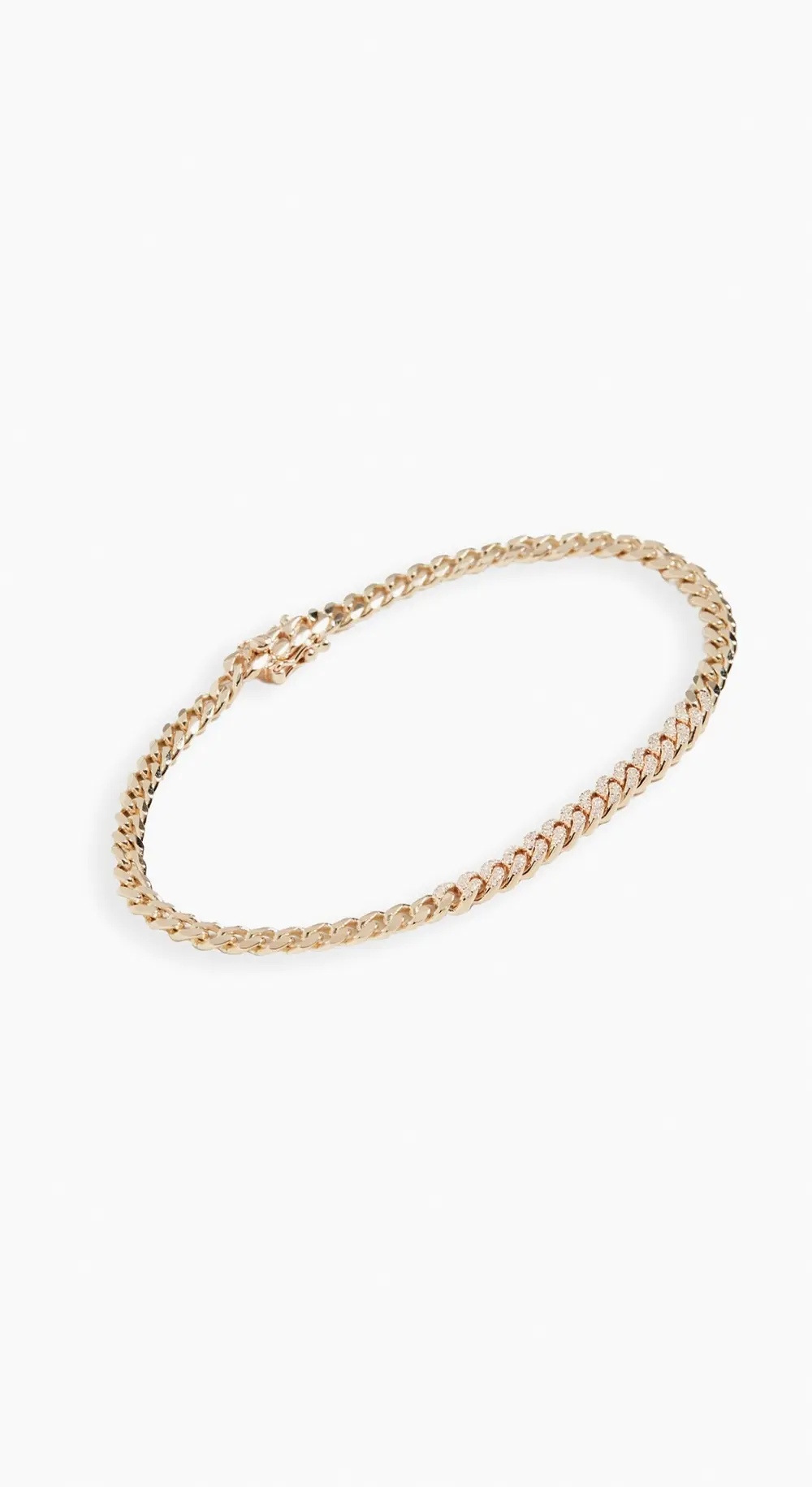 EF Collection 14k Diamond Mini Curb Chain Bracelet