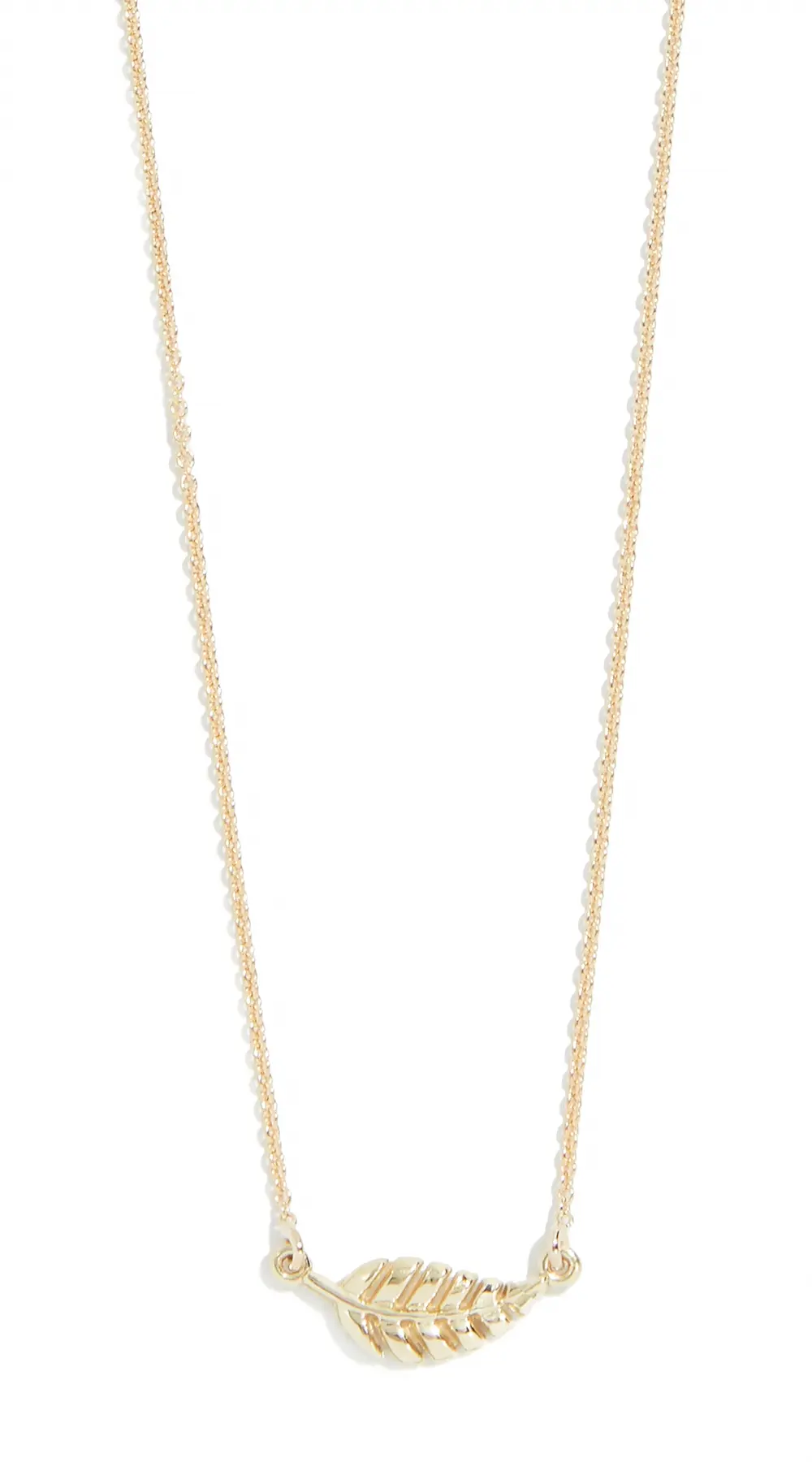 Jennifer Meyer Jewelry 18k Gold Mini Leaf Necklace