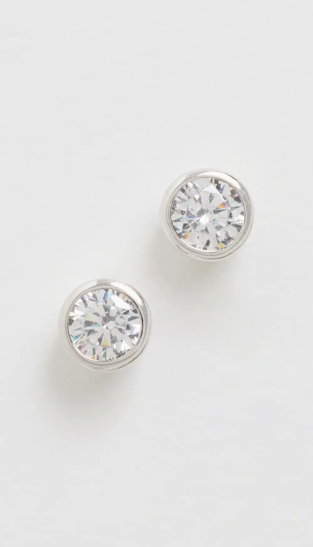 SHASHI Solitaire Bezel Stud Earrings