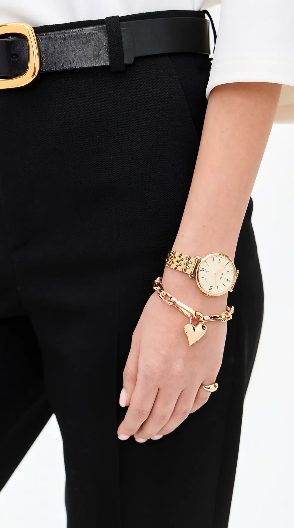 JENNY BIRD Padlock Heart Chain Bracelet