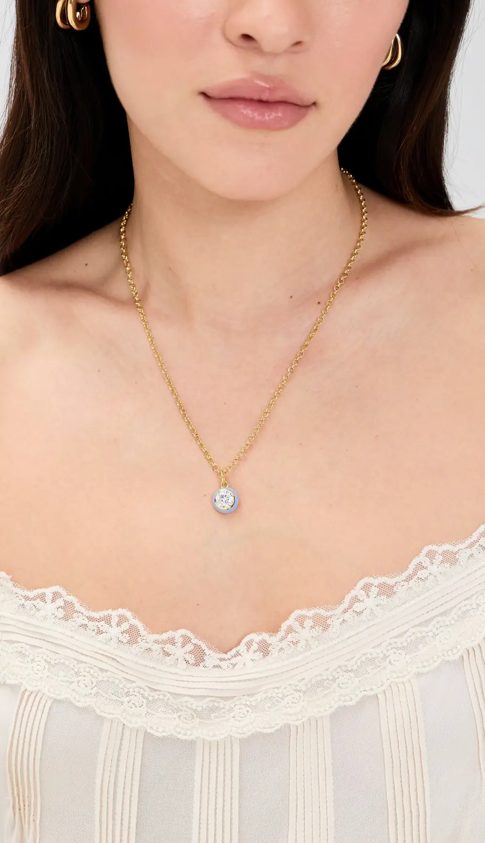 HART Enamel Bezel Necklace