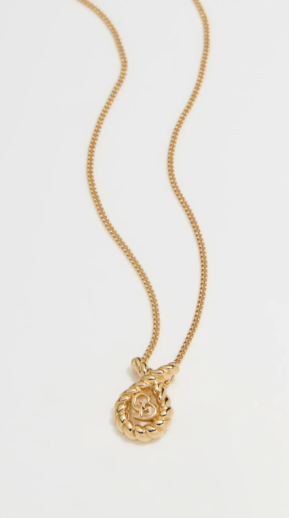 What Goes Around Comes Around Dior Gold CD Necklace