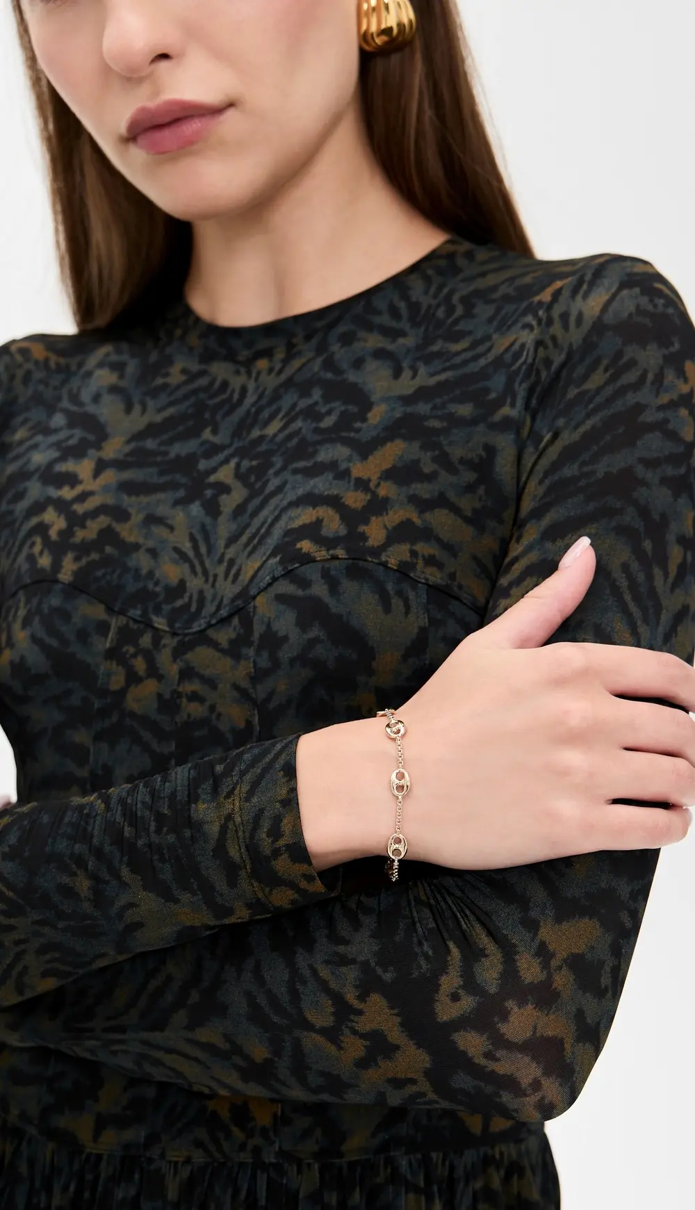 Zoe Chicco 14k Gold Large Mariner Link Station Bracelet