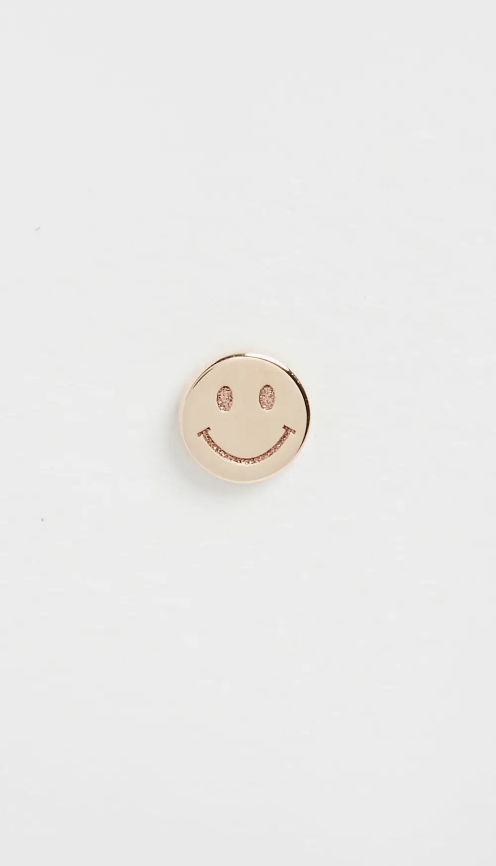 Zoe Chicco 14k Gold Single Itty Bitty Smiley Face Stud