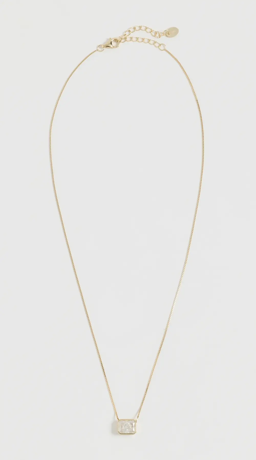 SHASHI Emerald Baguette Necklace