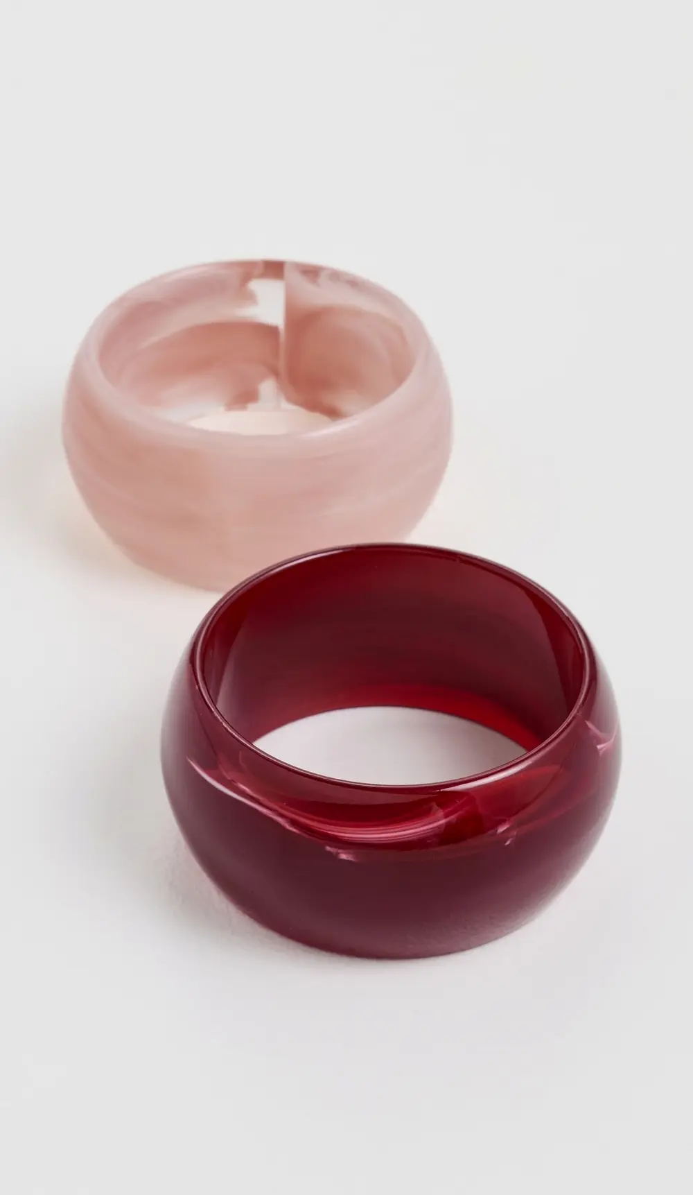 By Adina Eden Berry Blush Resin Bangle Stack Set