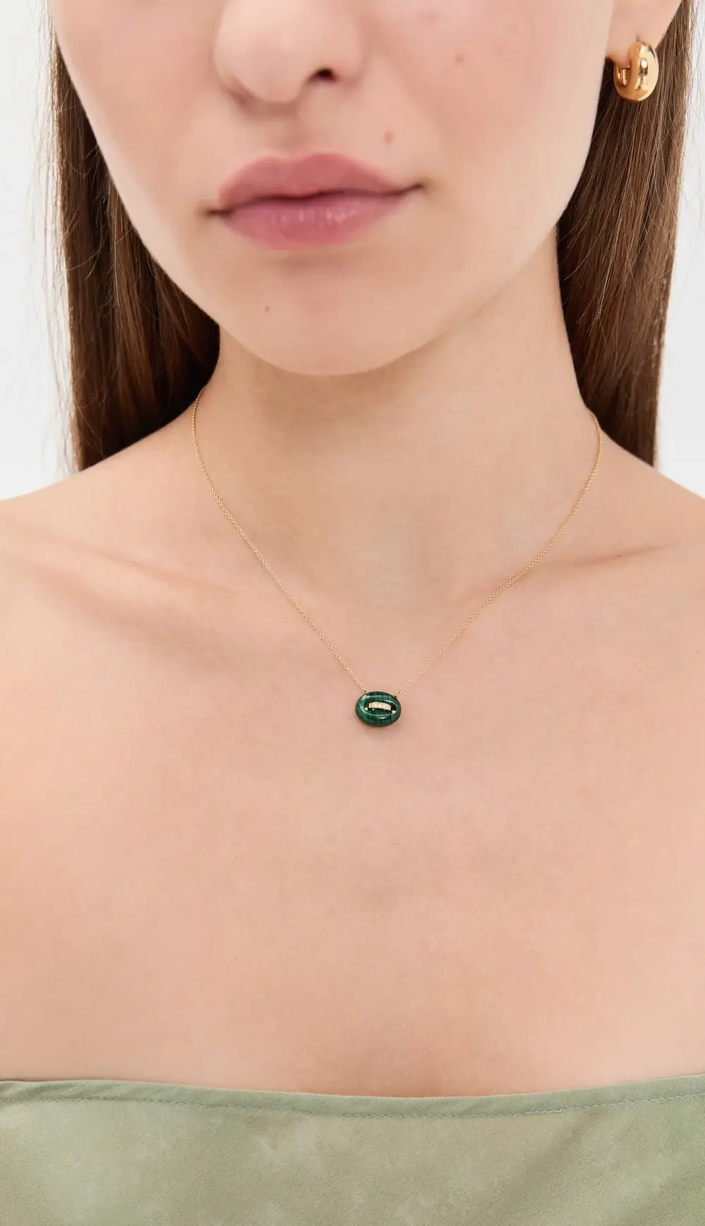 Jenna Blake 18k Mini Stone Mariner Link on Chain Necklace