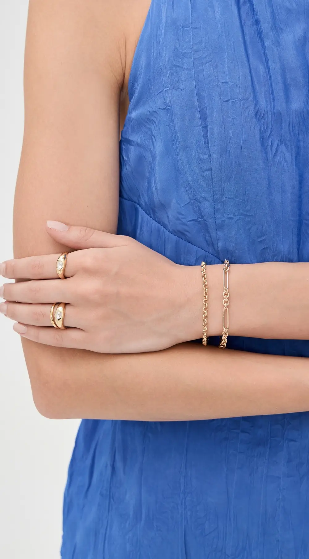 Zoe Chicco 14k Gold Large Mixed Paperclip Bracelet