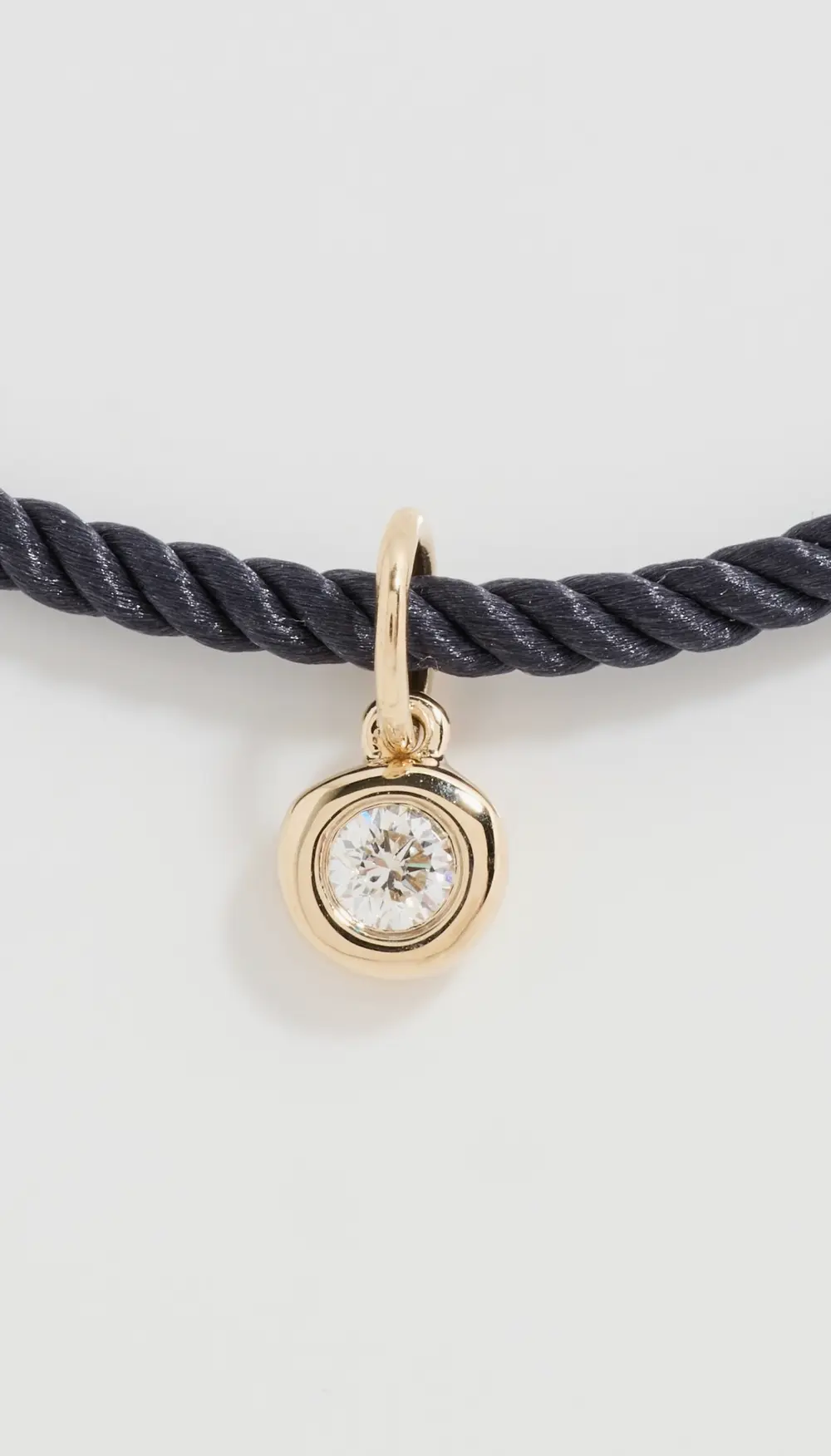 EF Collection 14k Diamond Pillow Cord Necklace 2.5mm