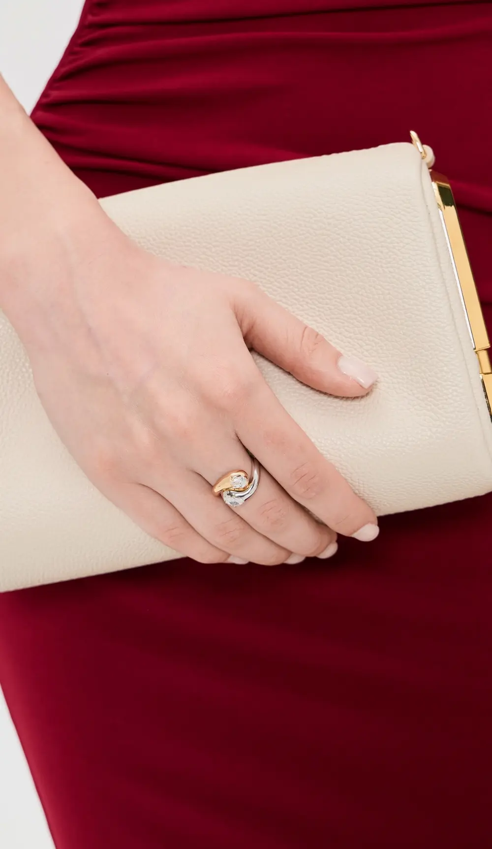 Luv Aj The Bianco Nero Interlock Ring