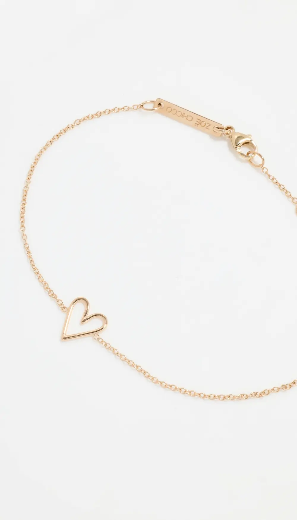 Zoe Chicco 14k Gold Tiny Open Heart Bracelet